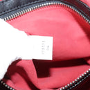 Stella MacCartney Chain Hand Bag Leather 2way Black Silver Auth mr934-28