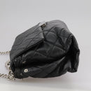 Stella MacCartney Chain Hand Bag Leather 2way Black Silver Auth mr934-3