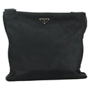 PRADA Shoulder Bag Nylon Black Silver Auth mr935-13