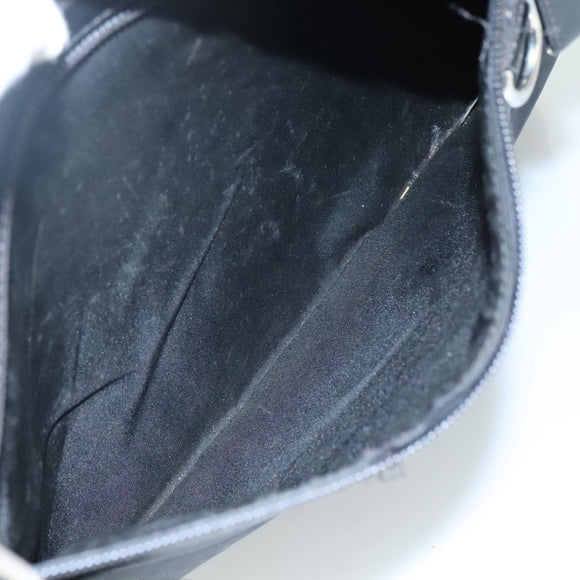 PRADA Shoulder Bag Nylon Black Silver Auth mr935
