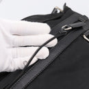 PRADA Schoudertas Nylon Zwart Zilver Auth mr935-25
