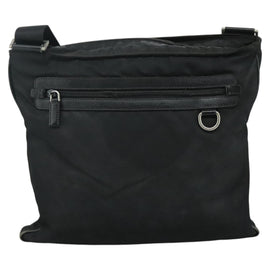PRADA Shoulder Bag Nylon Black Silver Auth mr935 - 0