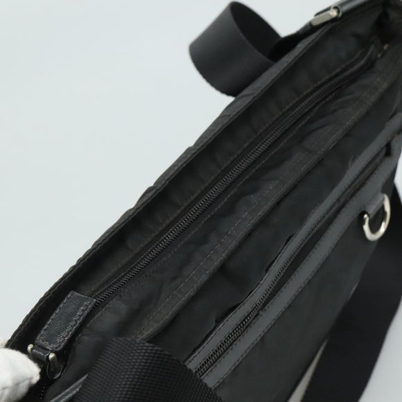 PRADA Shoulder Bag Nylon Black Silver Auth mr935