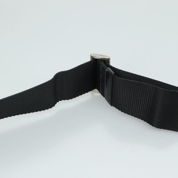 PRADA Shoulder Bag Nylon Black Silver Auth mr935