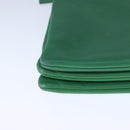 CELINE Trio Shoulder Bag Leather Green Gold Auth mr962-10