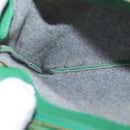 CELINE Trio Shoulder Bag Leather Green Gold Auth mr962-17