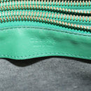 CELINE Trio Shoulder Bag Leather Green Gold Auth mr962-23