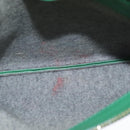 CELINE Trio Shoulder Bag Leather Green Gold Auth mr962-24