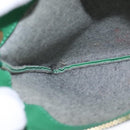 CELINE Trio Shoulder Bag Leather Green Gold Auth mr962-25