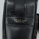 CELINE Macadam Canvas Shoulder Bag Suede Leather Navy Auth mr965-15