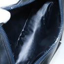 CELINE Macadam Canvas Shoulder Bag Suede Leather Navy Auth mr965-17