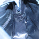 CELINE Macadam Canvas Shoulder Bag Suede Leather Navy Auth mr965-18