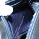 CELINE Macadam Canvas Shoulder Bag Suede Leather Navy Auth mr965-20