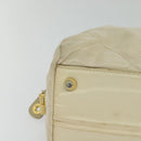PRADA Chain Hand Bag Nylon Beige Gold Auth mr979-9