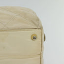 PRADA Chain Hand Bag Nylon Beige Gold Auth mr979-14