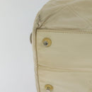 PRADA Chain Hand Bag Nylon Beige Gold Auth mr979-15