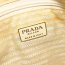 PRADA Chain Hand Bag Nylon Beige Gold Auth mr979-19