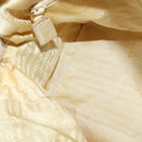 PRADA Chain Hand Bag Nylon Beige Gold Auth mr979-21