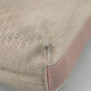 Christian Dior Trotter Canvas Shoulder Bag Beige Pink Silver Auth mr996-9