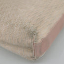 Christian Dior Trotter Canvas Shoulder Bag Beige Pink Silver Auth mr996-15