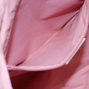 Christian Dior Trotter Canvas Shoulder Bag Beige Pink Silver Auth mr996-20