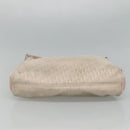 Christian Dior Trotter Canvas Shoulder Bag Beige Pink Silver Auth mr996-5