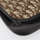 Christian Dior Trotter Canvas Shoulder Bag Brown Gold Auth MX010-17