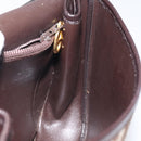 Christian Dior Trotter Canvas Shoulder Bag Brown Gold Auth MX010-19