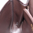 Christian Dior Trotter Canvas Shoulder Bag Brown Gold Auth MX010-20