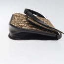 Christian Dior Trotter Canvas Shoulder Bag Brown Gold Auth MX010-3