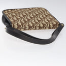 Christian Dior Trotter Canvas Shoulder Bag Brown Gold Auth MX010-7