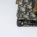 Christian Dior Oblique Chain Trotter Canvas Shoulder Bag Navy Auth MX012-14