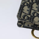 Christian Dior Oblique Chain Trotter Canvas Shoulder Bag Navy Auth MX012-16