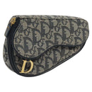 Christian Dior Trotter Canvas Saddle Pouch Navy Auth MX016-1