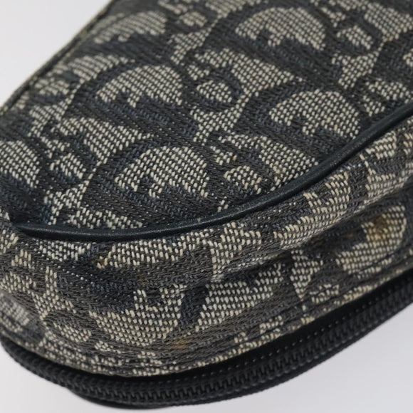 Christian Dior Trotter Canvas Saddle Pouch Navy Auth MX016
