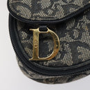 Christian Dior Trotter Canvas Saddle Pouch Navy Auth MX016-8