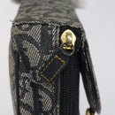 Christian Dior Trotter Canvas Saddle Pouch Navy Auth MX016-9