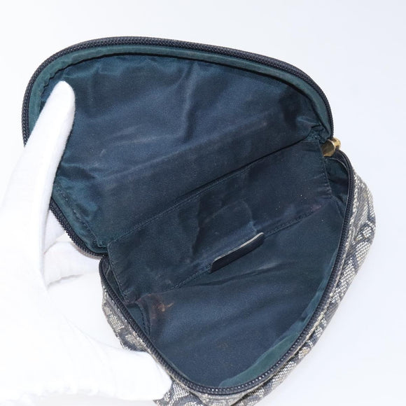 Christian Dior Trotter Canvas Saddle Pouch Navy Auth MX016