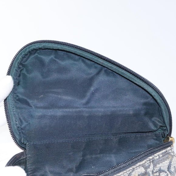 Christian Dior Trotter Canvas Saddle Pouch Navy Auth MX016