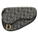 Christian Dior Trotter Canvas Saddle Pouch Navy Auth MX016-13