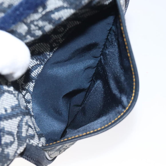 Christian Dior Trotter Canvas Saddle Pouch Navy Auth MX016