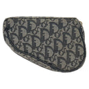 Christian Dior Trotter Canvas Saddle Pouch Navy Auth MX016-2
