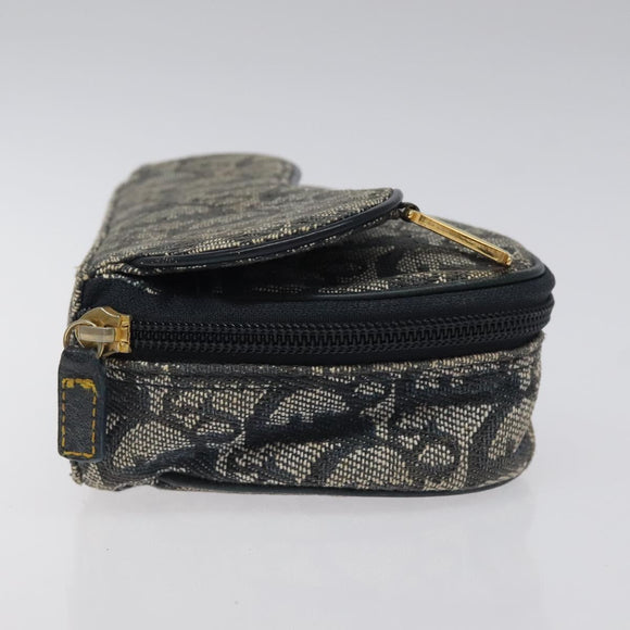 Christian Dior Trotter Canvas Saddle Pouch Navy Auth MX016