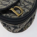 Christian Dior Trotter Canvas Saddle Pouch Navy Auth MX016-14