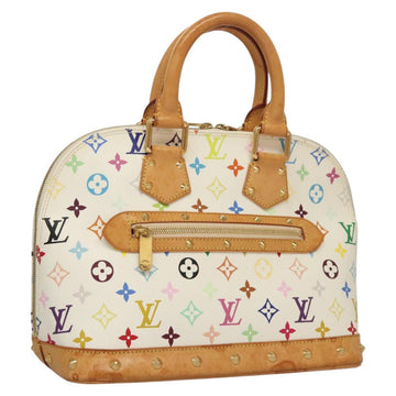 LOUIS VUITTON Monogram Multicolor Alma Hand Bag White M92647 LV Auth MX019
