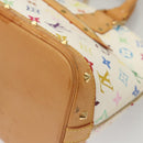 LOUIS VUITTON Monogram Multicolor Alma Hand Bag White M92647 LV Auth MX019-11