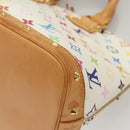 LOUIS VUITTON Monogram Multicolor Alma Hand Bag White M92647 LV Auth MX019-13