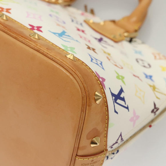 LOUIS VUITTON Monogram Multicolor Alma Hand Bag White M92647 LV Auth MX019
