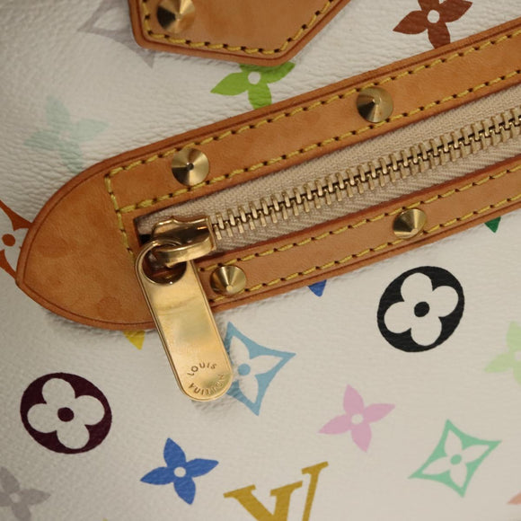 LOUIS VUITTON Monogram Multicolor Alma Hand Bag White M92647 LV Auth MX019