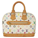 LOUIS VUITTON Monogram Multicolor Alma Hand Bag White M92647 LV Auth MX019-2
